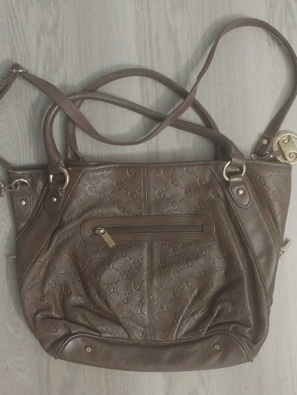 Pierre Cardin Embossed Leather Tote Bag
